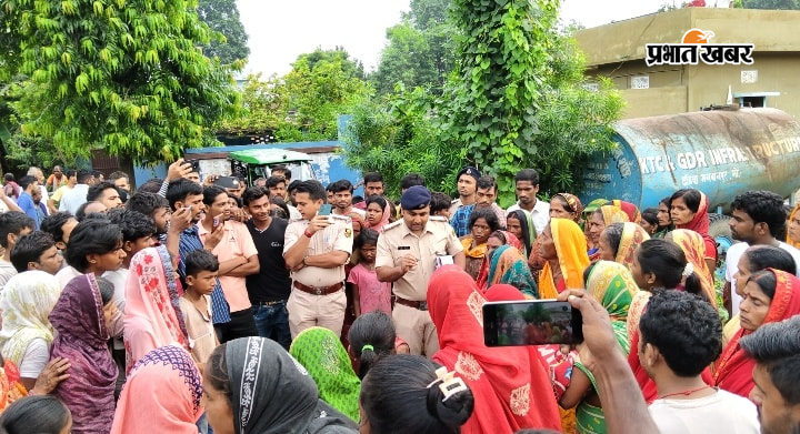 विलाप करते हुए परिजन, आक्रोशित लोगों को समझाते हुए पुलिस बल व मृतिका सीमा कुमारी का फाइल फोटो | Prabhat Khabar Network