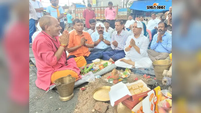 महाशक्ति दुर्गा पूजा समिति ने की भूमि पूजन व खूंटा पूजा, आयोजन की तैयारियां शुरू