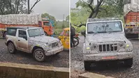 Mahindra Thar 3-Door Facelift हुई स्पॉट, नए अलॉय व्हील्स और LED लाइट्स के साथ बदला-बदला दिखा लुक