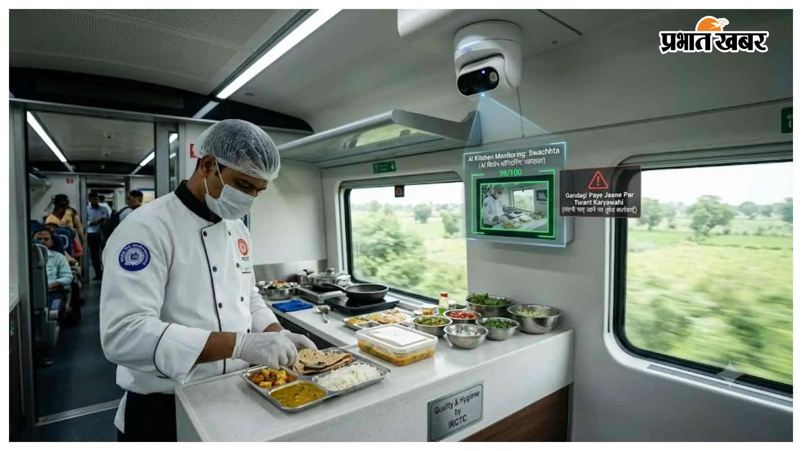ट्रेन में खाने की टेंशन खत्म! AI रखेगा किचन पर नजर, गंदगी मिली तो तुरंत होगी कार्रवाई