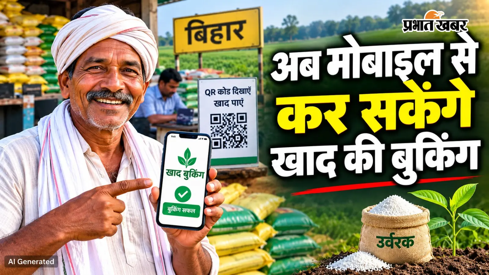 बिहार में अब मोबाइल से बुक होगी खाद, QR कोड दिखाते ही किसानों को मिलेगी उर्वरक की तय मात्रा, कालाबाजारी पर भी लगेगी लगाम