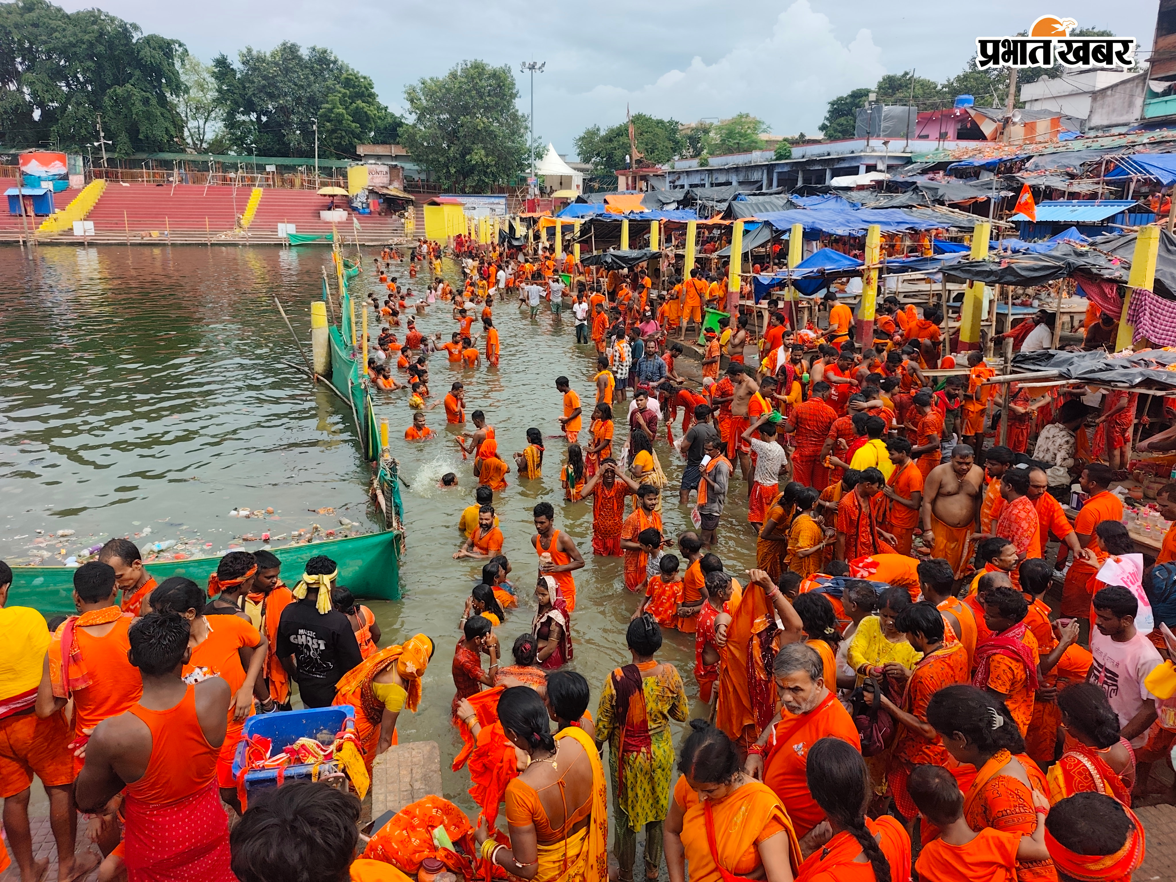बासुकिनाथ में भक्तों की भीड़, कतारबद्ध श्रद्धालु | Prabhat Khabar Network
