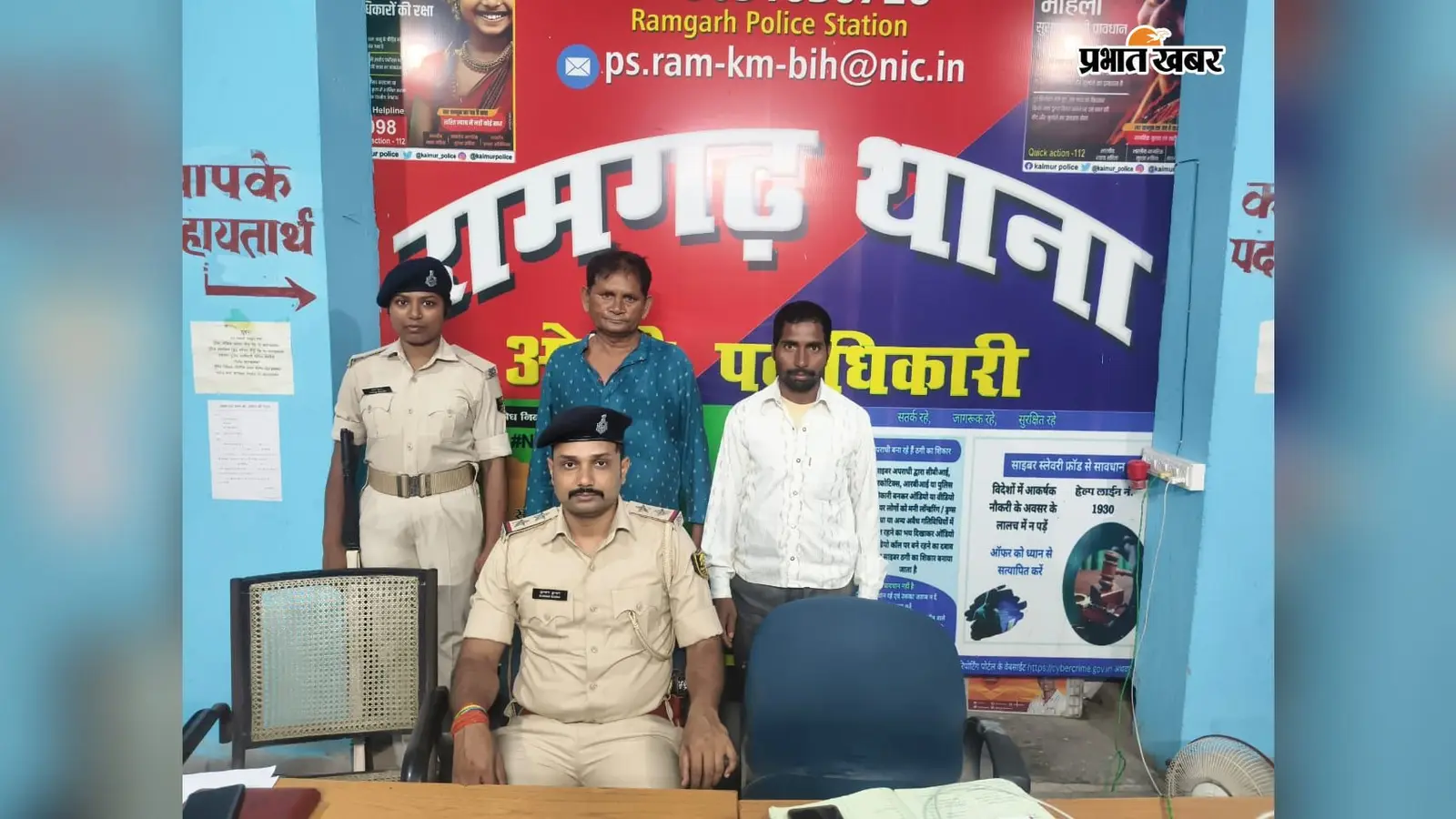 कैमूर में शराब के खिलाफ पुलिस का अभियान, नशे की हालत में दो गिरफ्तार