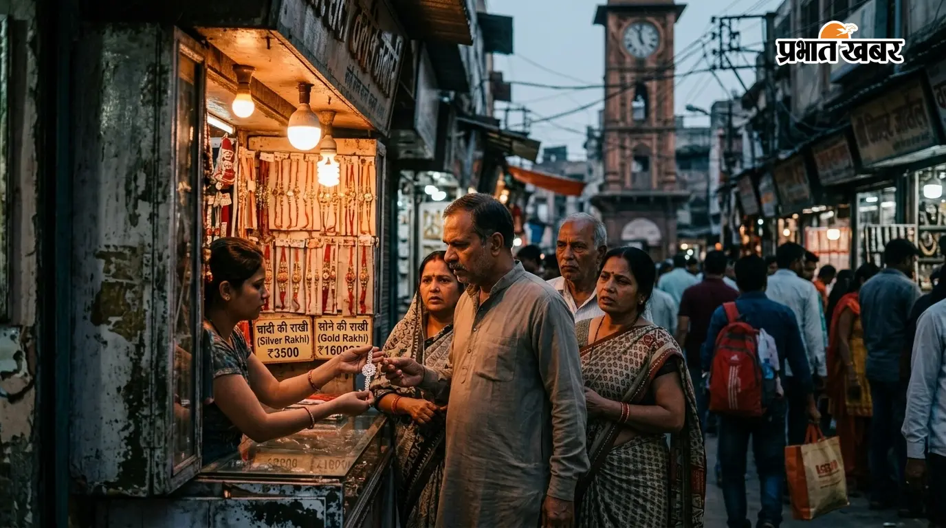 रक्षाबंधन पर महंगाई का झटका! 500 वाली चांदी की राखी 3500 में, 1 ग्राम सोने की राखी 16000 पार