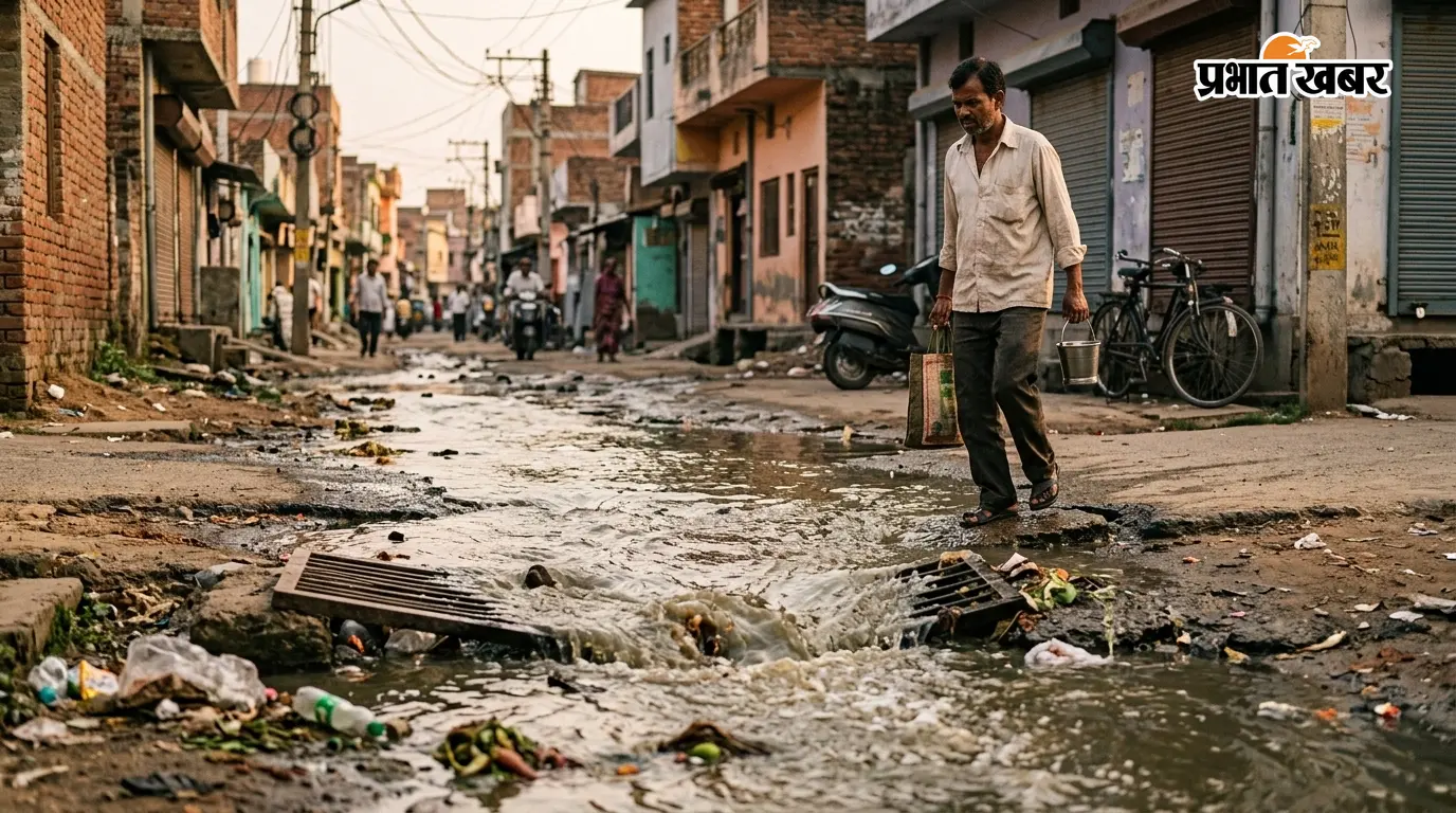सुपौल: पिपरा में NH-327E पर नाला नहीं बनने से सड़क पर बह रहा गंदा पानी, राहगीर बेहाल; आंदोलन की चेतावनी
