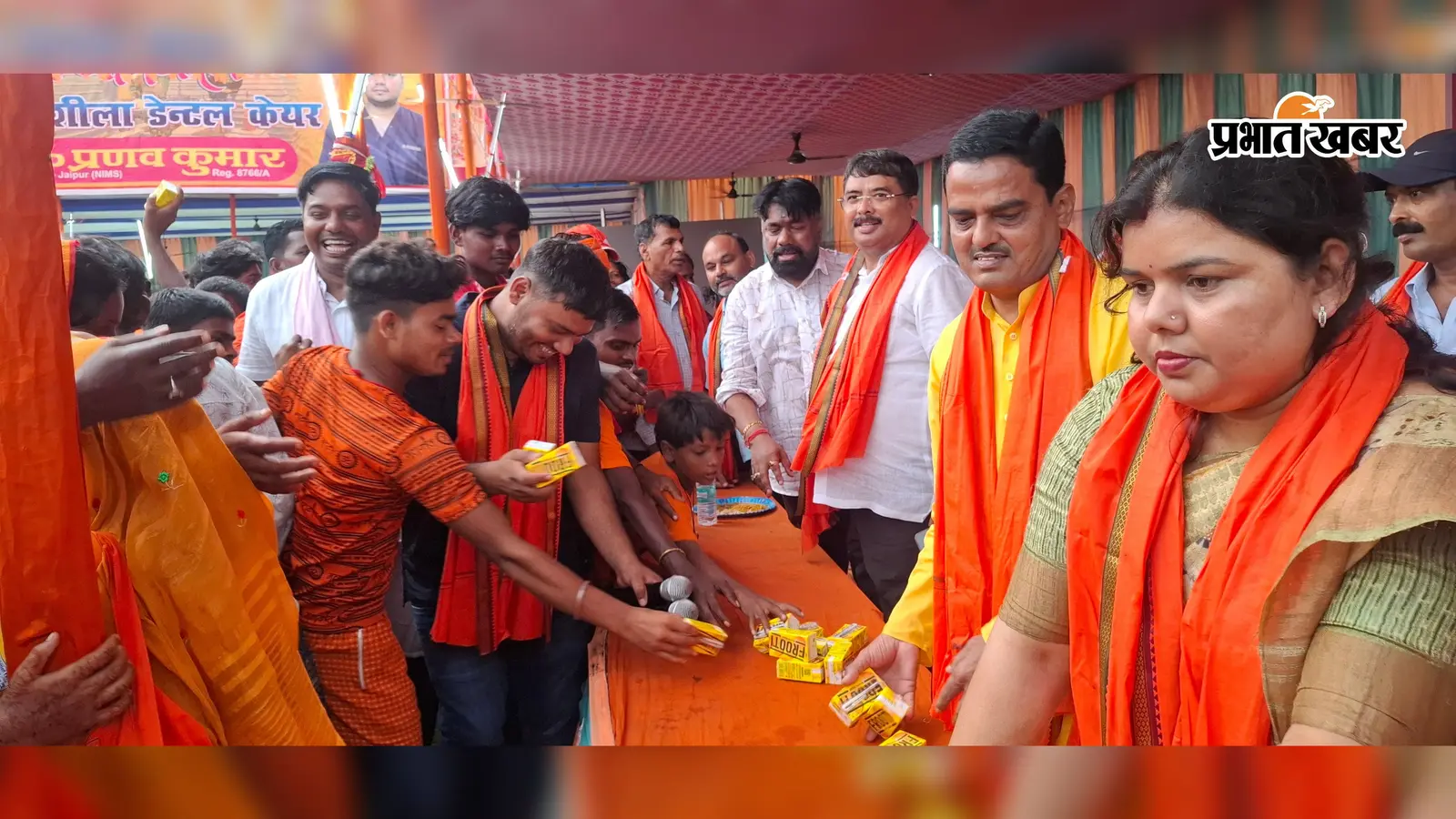 कांवड़ियों के लिए अरगड़ा चौक पर दो दिवसीय नि:शुल्क सेवा शिविर
