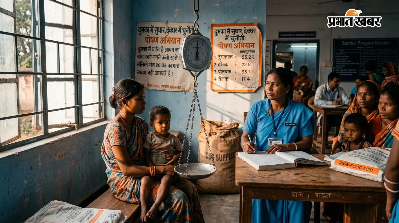 कहीं कुपोषण बढ़ा,कहीं घटा:देवघर बिगड़ा तो दुमका सुधरा, पाकुड़ में हर दूसरा बच्चा अंडरवेट