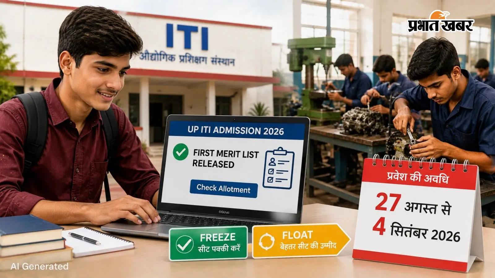 UP ITI Admission 2026 की पहली मेरिट लिस्ट जारी, इस तारीख तक होगी एडमिशन, समझें Freeze और Float