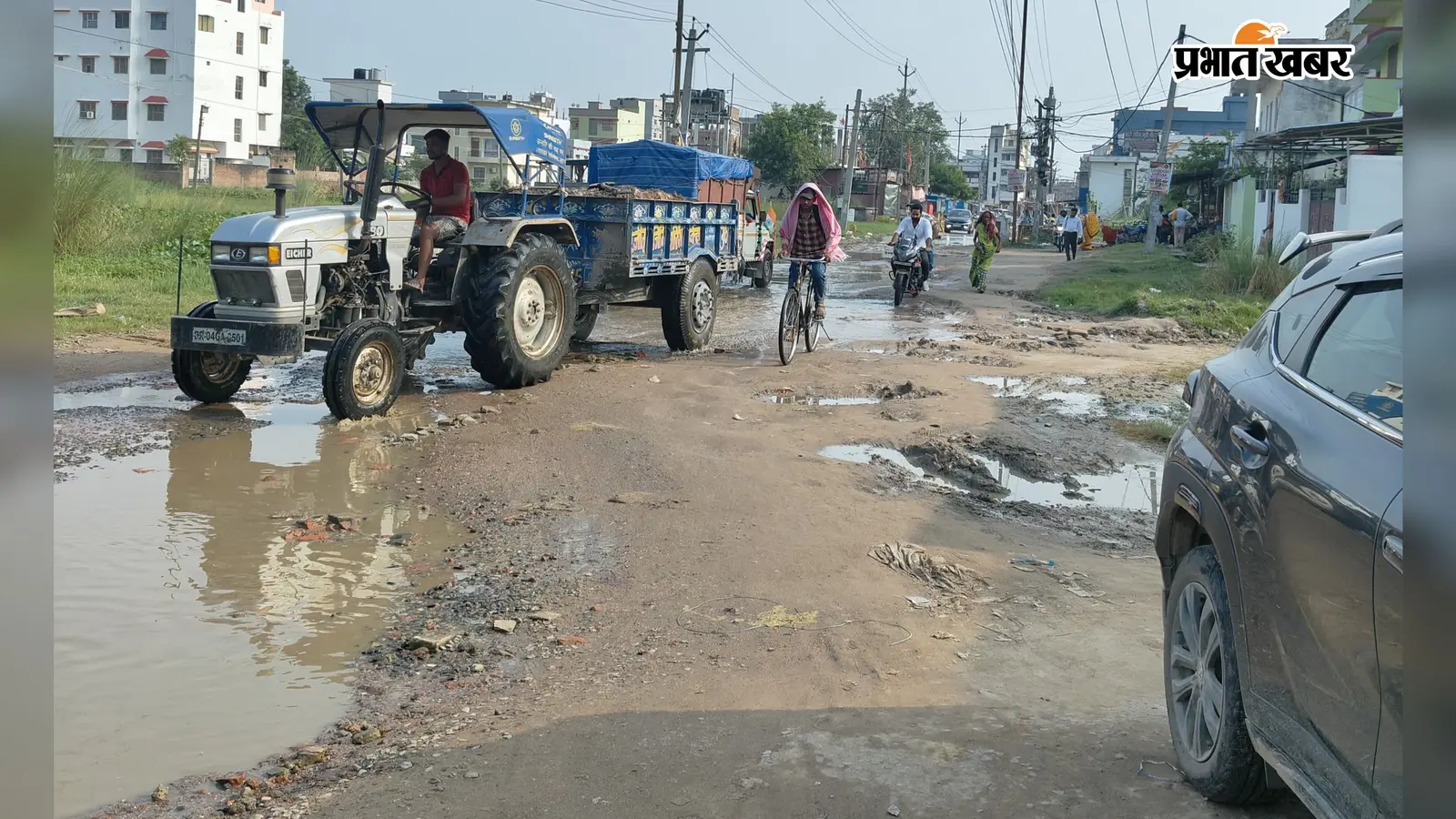 छपरा के प्रभुनाथ नगर में हर गली में जलजमाव, एनजीटी के आदेश के बाद भी समस्या जस की तस
