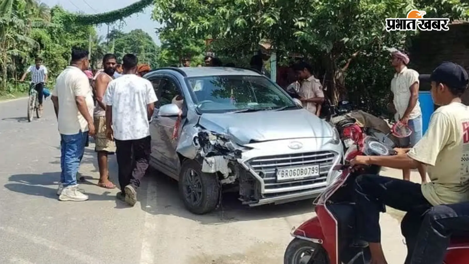 मुजफ्फरपुर के मुशहरी में कार और बाइक की टक्कर, ब्रेन हैमरेज के कारण किशोर पीएमसीएच रेफर