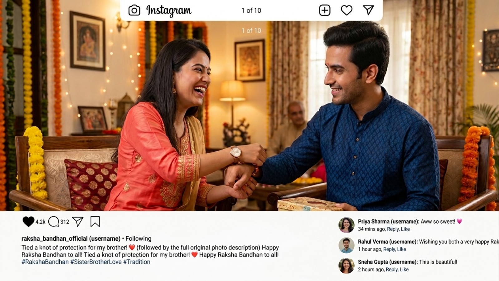 raksha bandhan instagram captions