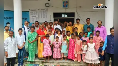 लतेहाए : बच्चों ने जवानों की कलाई पर राखी बांधकर रक्षाबंधन का पर्व मनाया