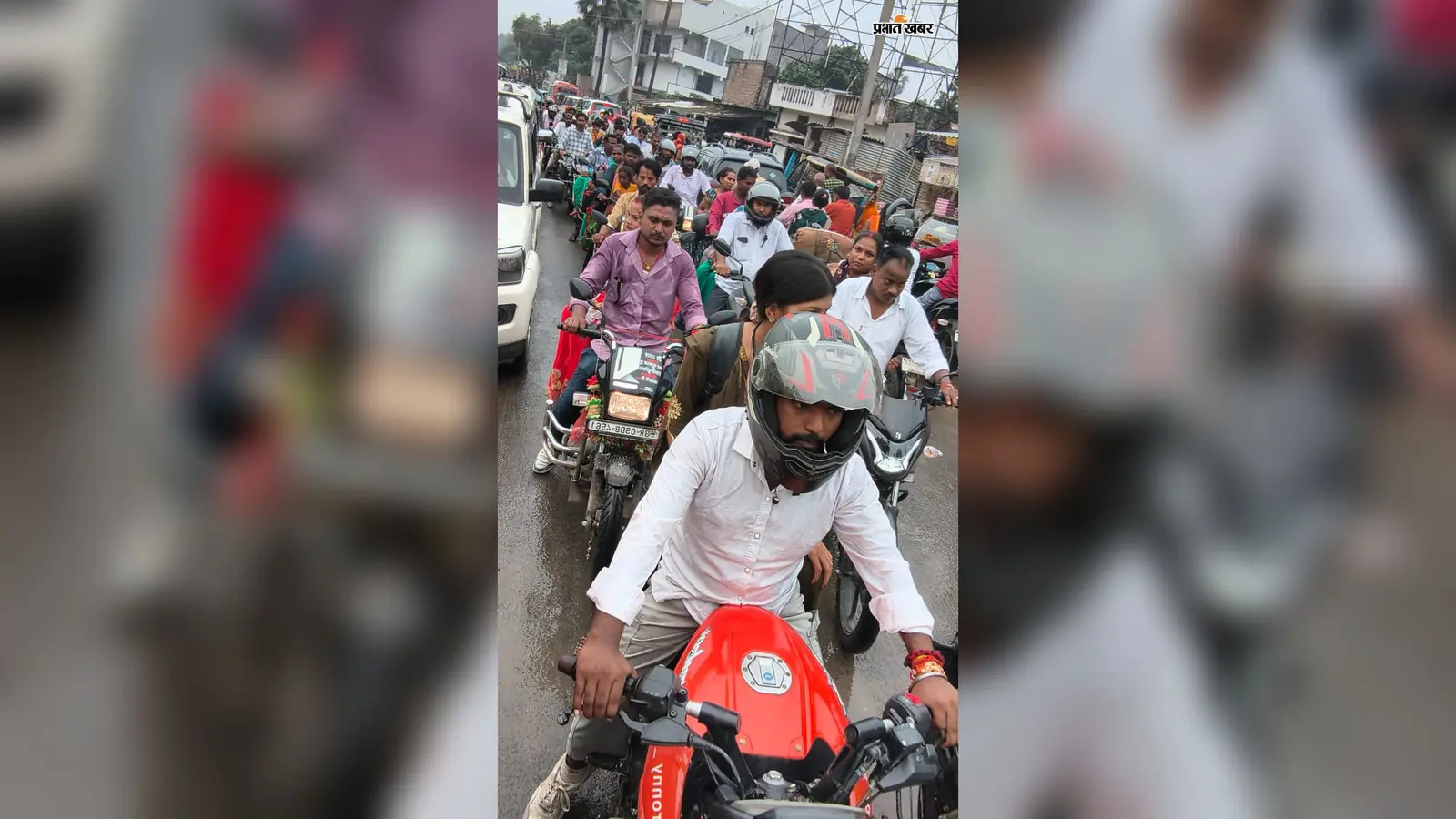 चरमराई यातायात व्यवस्था, डाक बंगला चौक से महादेव मठ मार्ग पर दिनभर लगा रहा भीषण जाम, राहगीर बेहाल