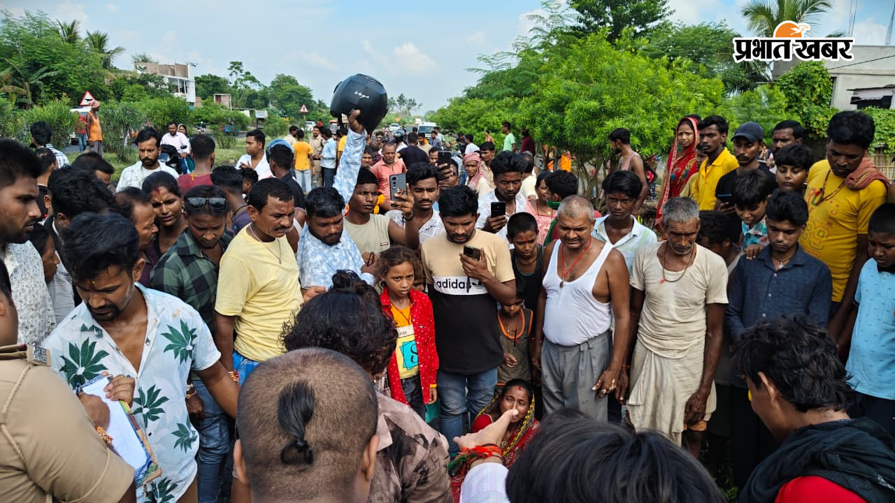 मृतका की फाइल फोटो घायल बच्चा घटना के बाद अस्पताल में उमड़ी भीड़ | Prabhat Khabar Network