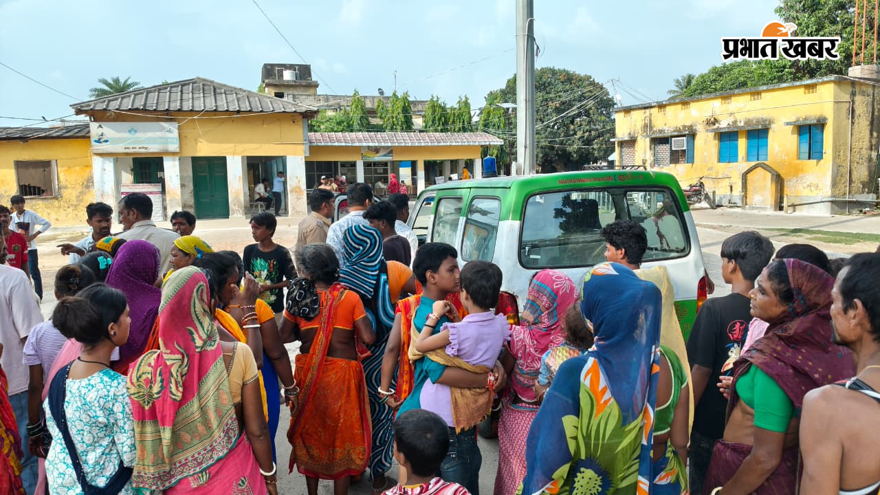 मृतका की फाइल फोटो घायल बच्चा घटना के बाद अस्पताल में उमड़ी भीड़ | Prabhat Khabar Network