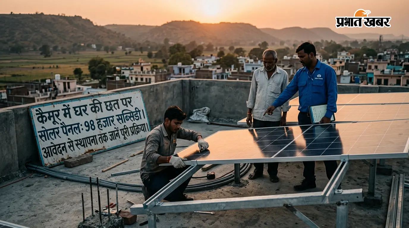कैमूर में घर की छत पर लगेगा सोलर पैनल, 98 हजार तक सब्सिडी; जानें आवेदन से स्थापना तक पूरी प्रक्रिया