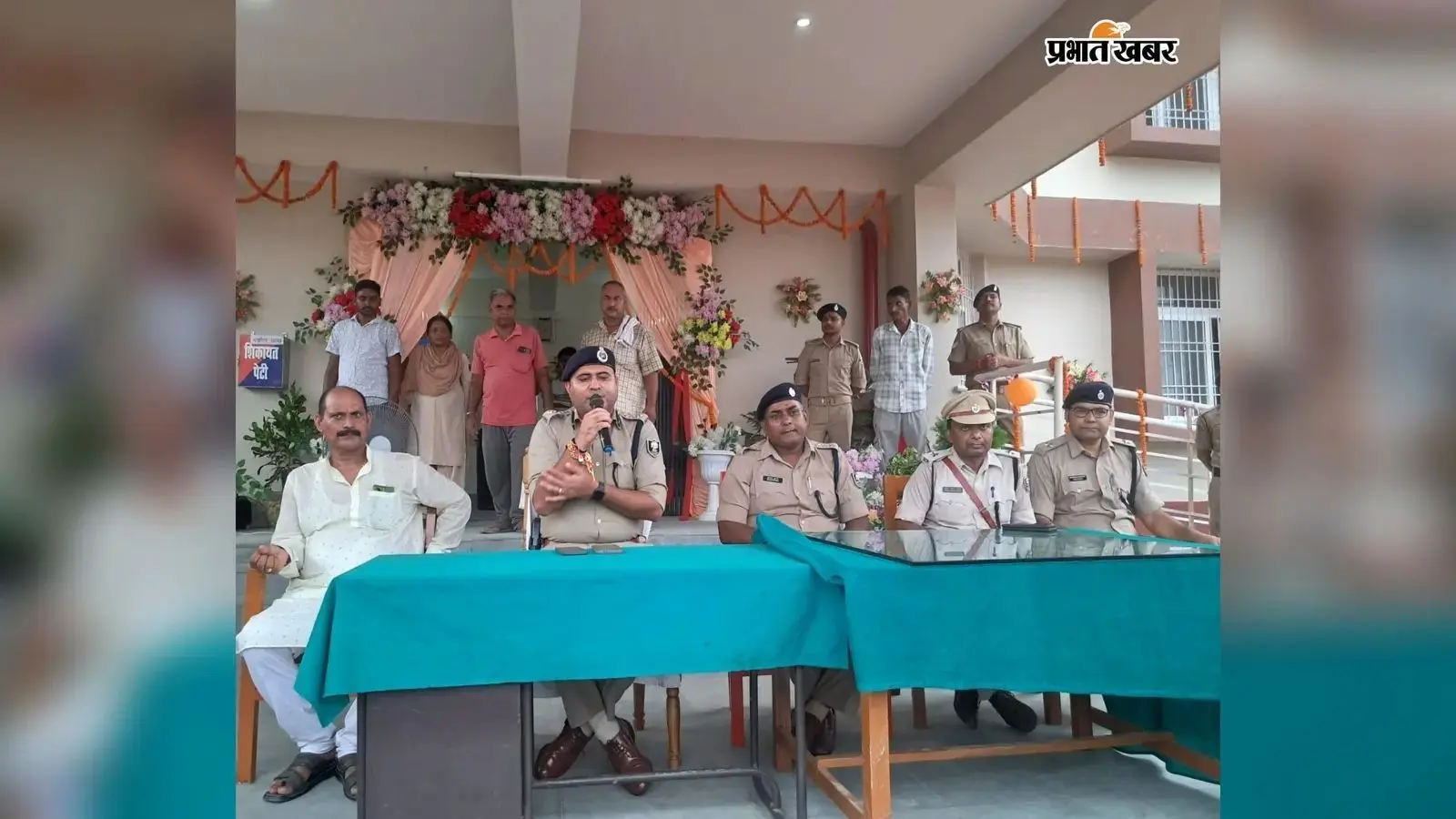 नये भवन में शिफ्ट हुआ मंझौल थाना, एसपी ने साइबर अपराध और नशे के खिलाफ किया जागरूक