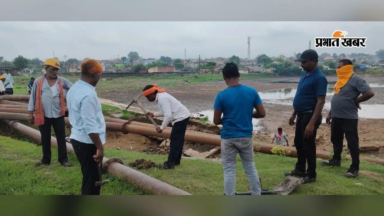 सती बांध पांडेय तालाब के पास बढ़ रहा गोफ का दायरा, भराई अभियान तेज