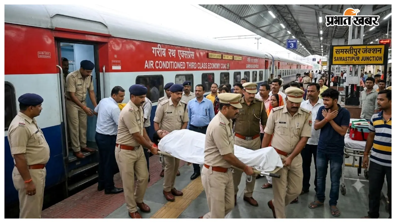 गरीब रथ एक्सप्रेस में महिला यात्री की मौत, समस्तीपुर जंक्शन पर आरपीएफ ने उतारा शव