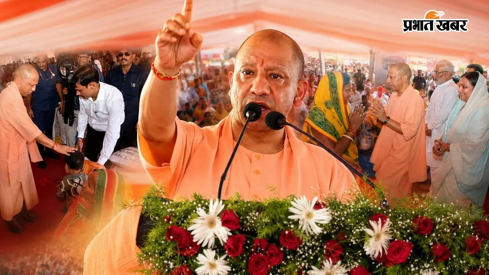 बलिया में बाढ़ के बीच पहुंचे योगी, बांटी राहत: देवरिया में अखिलेश पर गरजे CM, बोले- जनता से मांगें माफी