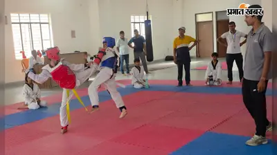 राष्ट्रीय खेल दिवस पर खेल भवन में दिखा खिलाड़ियों का दमखम, ताइक्वांडो-बॉक्सिंग में खूब हुई जोर आजमाइश