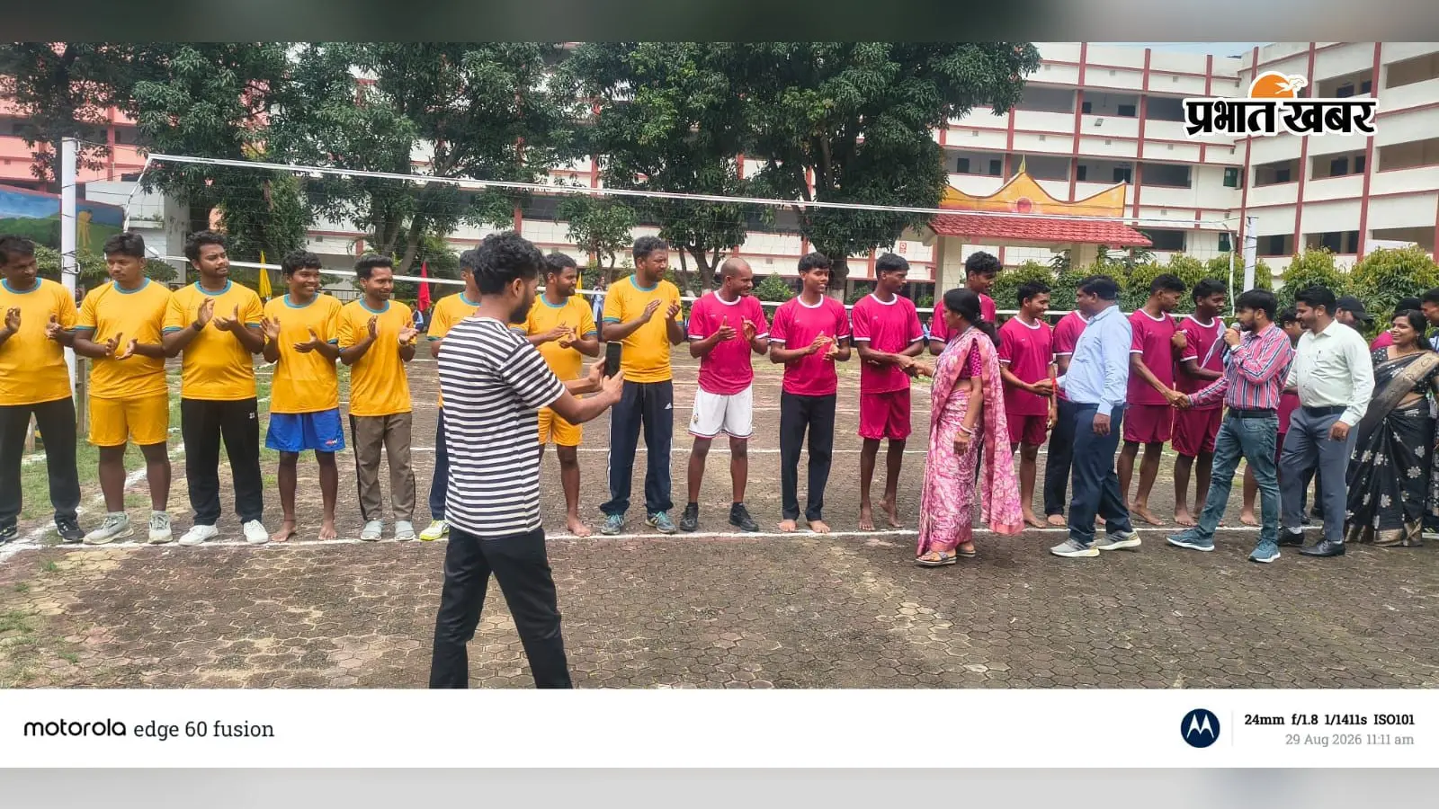 मेसरा में खेल दिवस पर दिखा उत्साह, वॉलीबॉल और थ्रो बॉल में खिलाड़ियों ने आजमाया दम