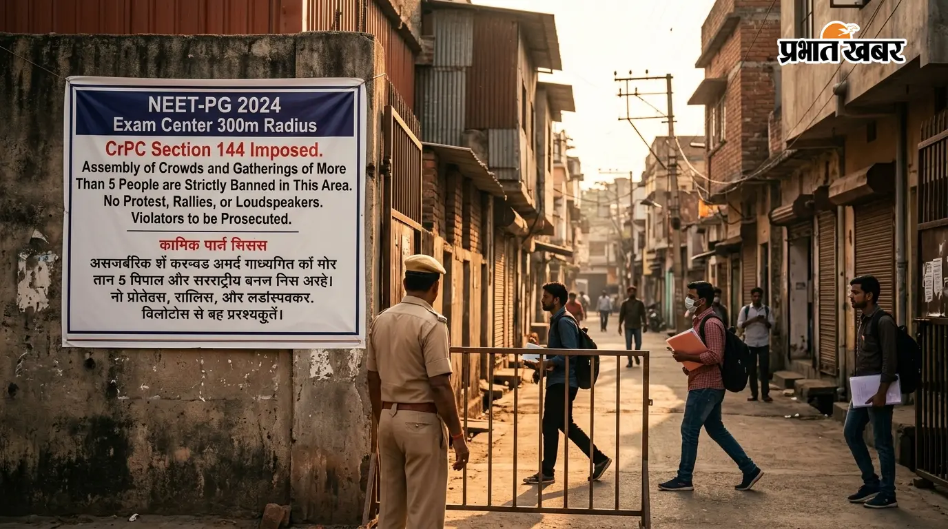 नीट पीजी परीक्षा को लेकर चास में निषेधाज्ञा लागू, केंद्रों के 300 मीटर दायरे में भीड़ पर रोक