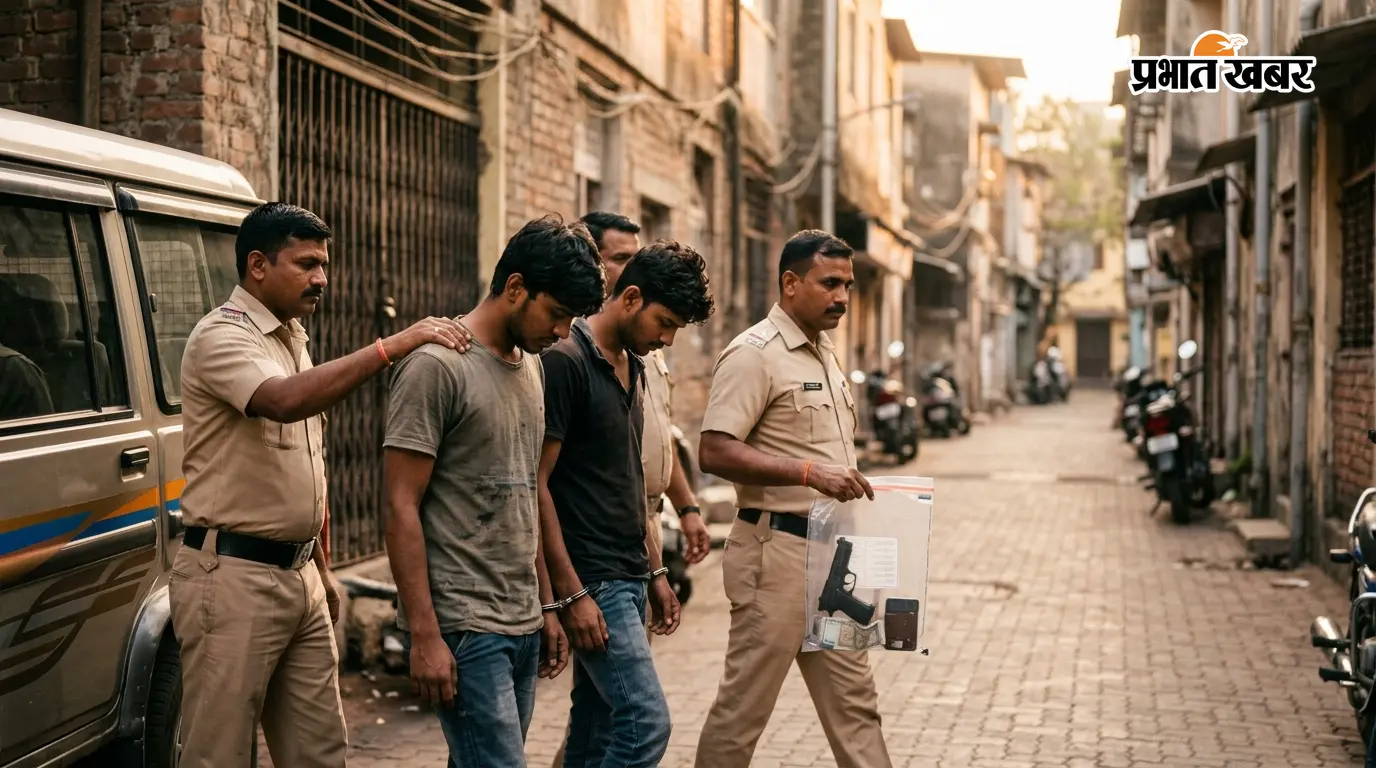 नकली पिस्टल दिखाकर छिनतई करने वाले तीन गिरफ्तार, छीना गया सामान बरामद