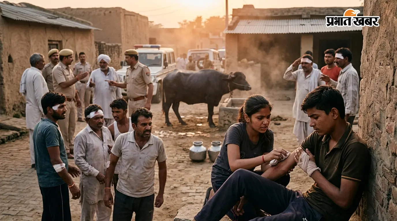भैंस को लेकर भिड़े दो पक्ष, मारपीट में किशोर-किशोरी समेत छह घायल