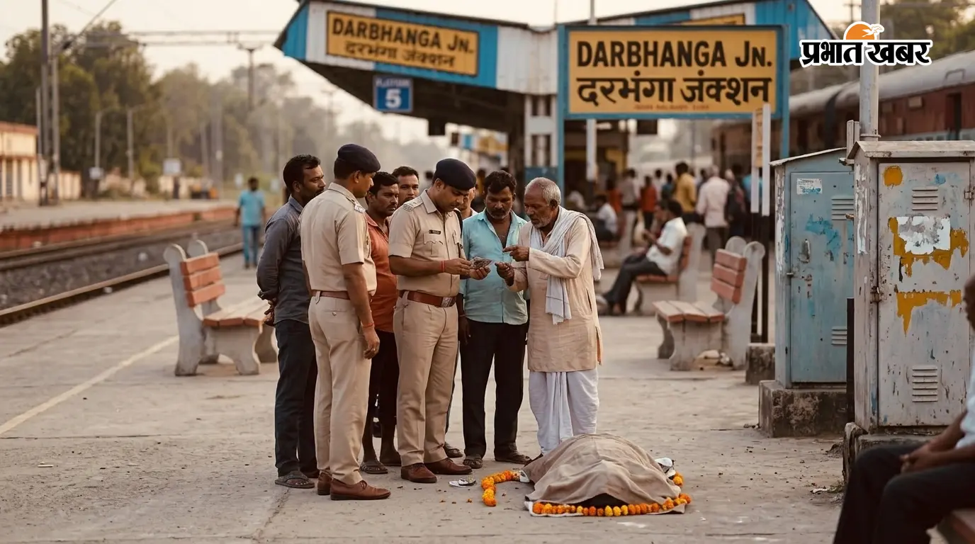 दरभंगा जंक्शन के प्लेटफॉर्म पांच पर मिली वृद्ध महिला का शव, पहचान की कोशिश जारी