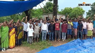 मनपीटा में निर्माणाधीन हेवी व्हीकल ट्रेनिंग सेंटर का ग्रामीणों ने किया विरोध, काम रोकने की मांग
