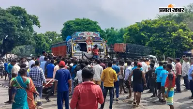 10 घंटे जाम रहा हाता-टाटा मार्ग, जानें क्या है मामला