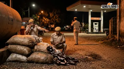 रात में पेट्रोल पंप के पीछे जमा थी शराब की खेप, पुलिस ने छापा मारा तो तस्कर हुआ फरार