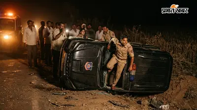 पटना: युवती को बचाने में पलटी पुलिस की स्कॉर्पियो, चालक बाल-बाल बचा; पांच फीट हवा में उछला वाहन