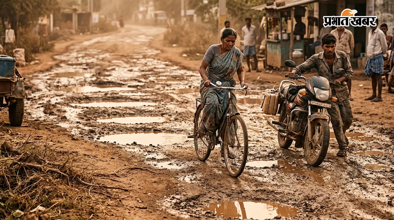 मधेपुरा: ₹4.68 करोड़ की लागत से बनी 5 KM लंबी 'पुरैनी-कडामा' सड़क में 500 से अधिक गड्ढे, पैदल चलना भी दूभर