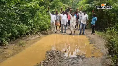 बाहरदाढ़ी की सड़क बनी मुसीबत, गड्ढों में तब्दील रास्ते को लेकर फूटा ग्रामीणों का गुस्सा, दी ये चेतावनी