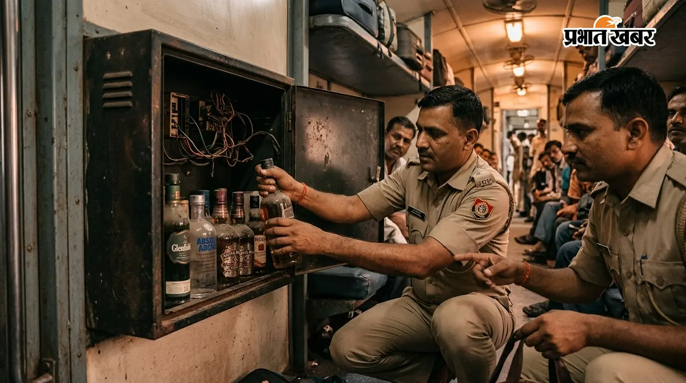 वैशाली एक्सप्रेस के जनरल कोच से 25 बोतल विदेशी शराब बरामद, इलेक्ट्रिक बॉक्स में छिपाकर हो रही थी तस्करी