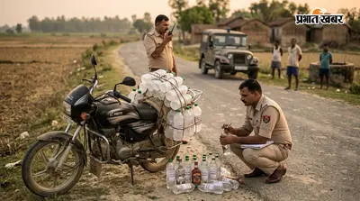 एसएच 87 से 600 बोतल नेपाली शराब लदी बाइक जब्त, तस्कर फरार