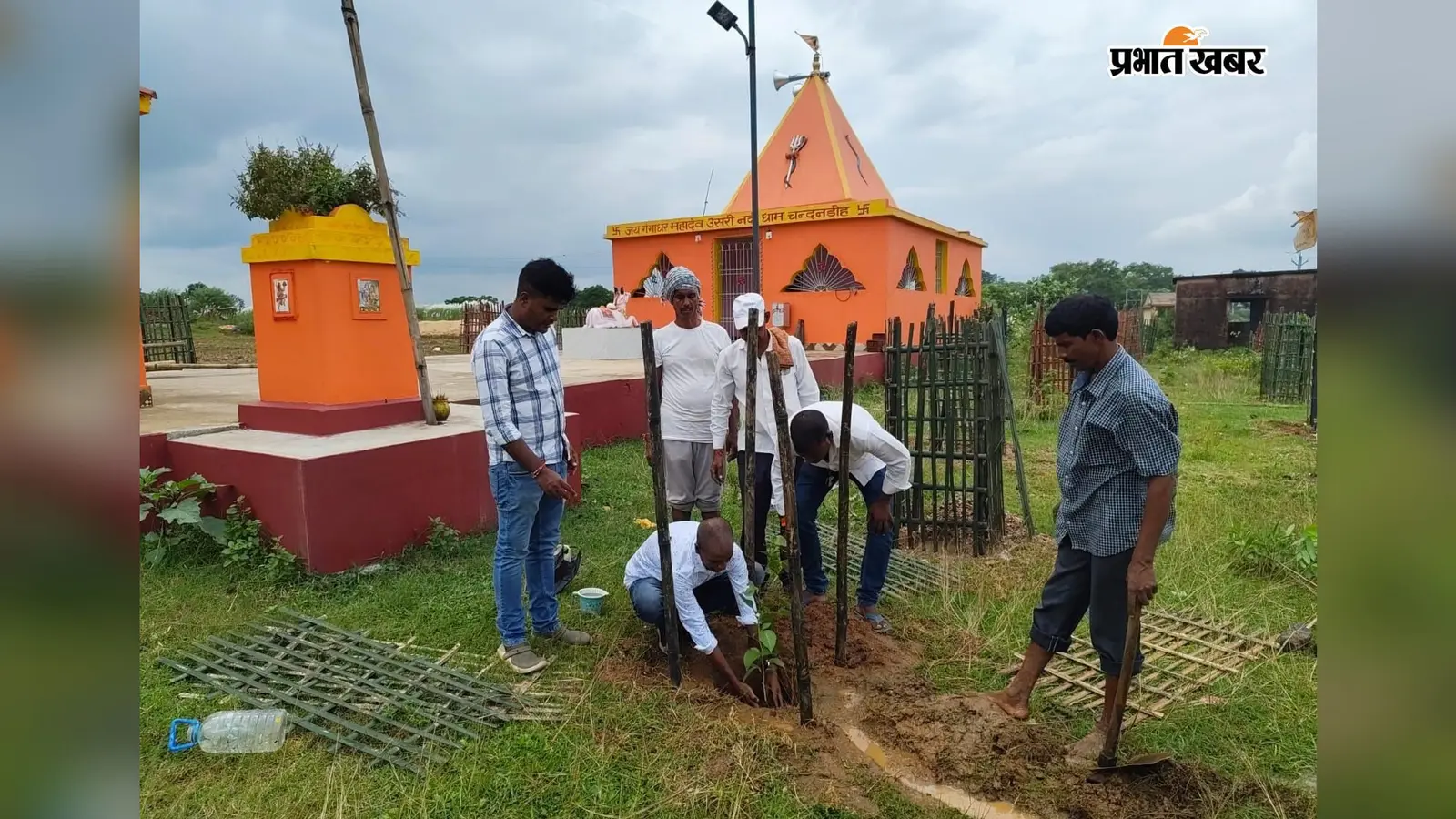 उसरी नदी के किनारे लगाए गए चार हजार पौधे, हरियाली के साथ मिट्टी कटाव पर भी लगेगा अंकुश