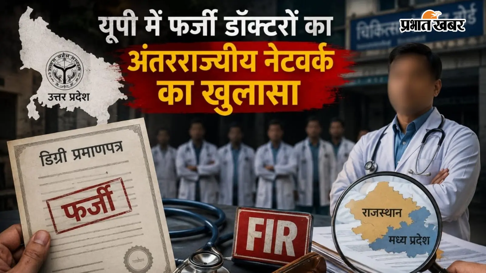 यूपी में फर्जी डॉक्टरों का अंतरराज्यीय नेटवर्क का खुलासा, 41 पर FIR, दूसरे राज्यों की डिग्रियों की भी होगी जांच