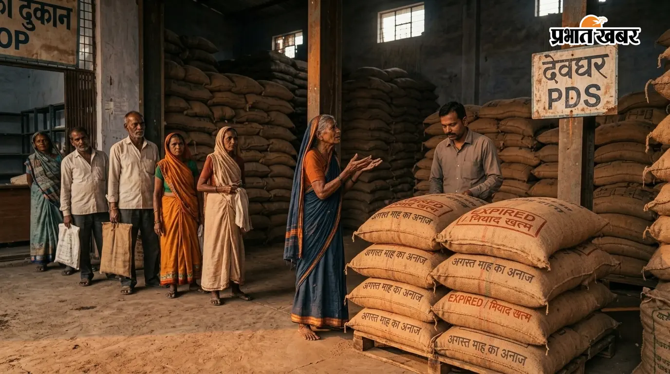 मियाद खत्म, फिर पहुंचा अगस्त का अनाज:देवघर की 100+ PDS दुकानें प्रभावित
