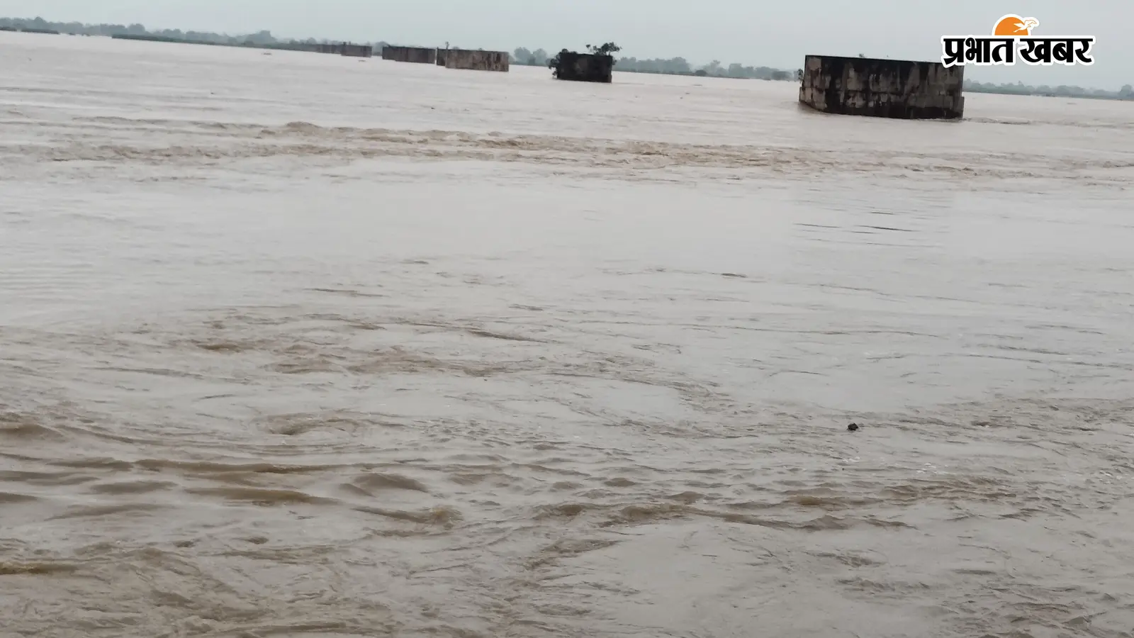 सोन नदी खतरे के निशान से ऊपर, जलस्तर 22 फीट पहुंचा - तटीय गांवों में बाढ़ का खतरा