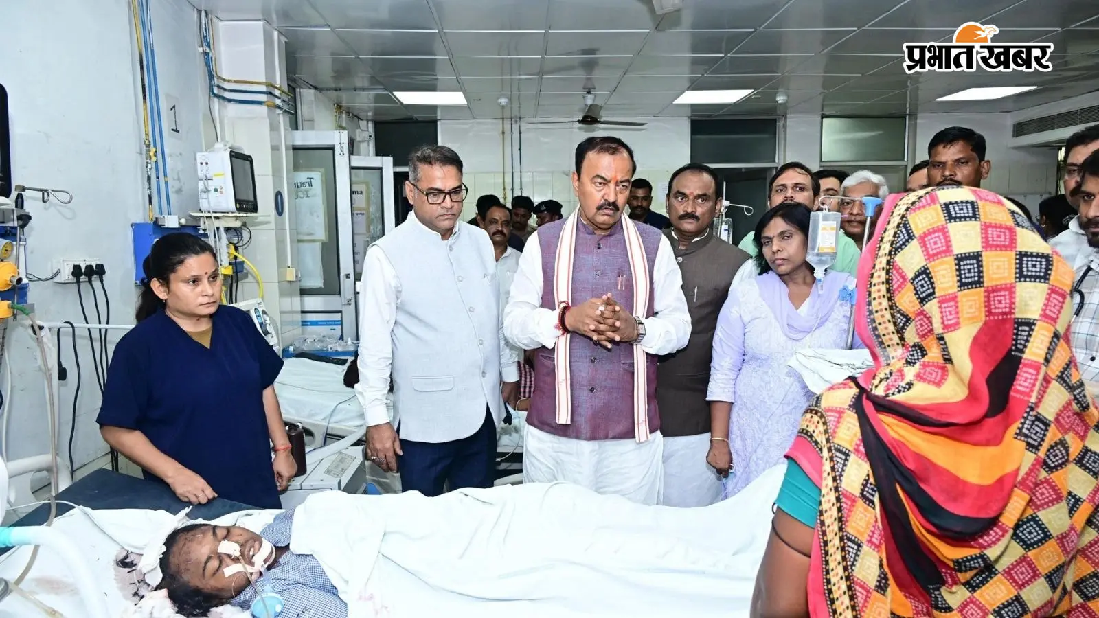 कौशांबी ब्लास्ट के बाद SRN में दिखा दर्द का मंजर, घायलों से मिले केशव मौर्य, इलाज से लेकर जांच तक का दिया भरोसा