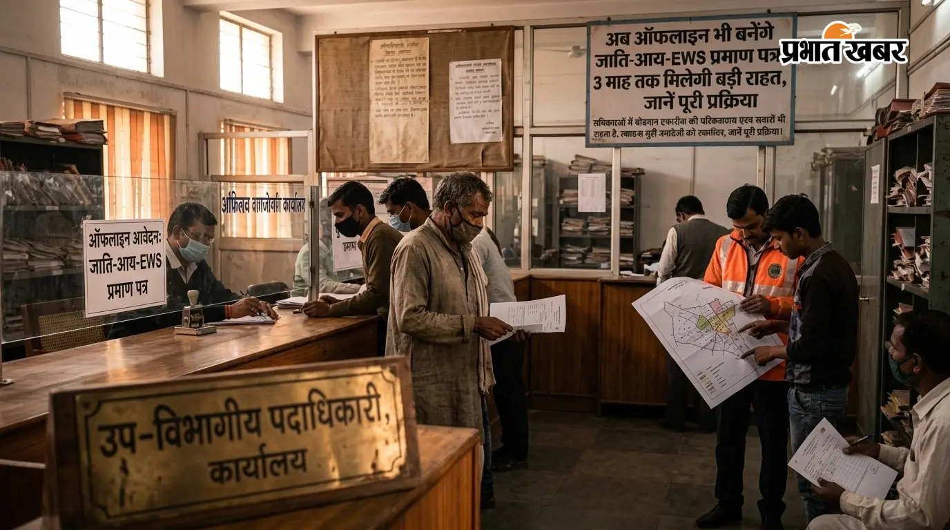 अब ऑफलाइन भी बनेंगे जाति-आय-EWS प्रमाण पत्र, 3 माह तक मिलेगी बड़ी राहत,जानें पूरी प्रक्रिया