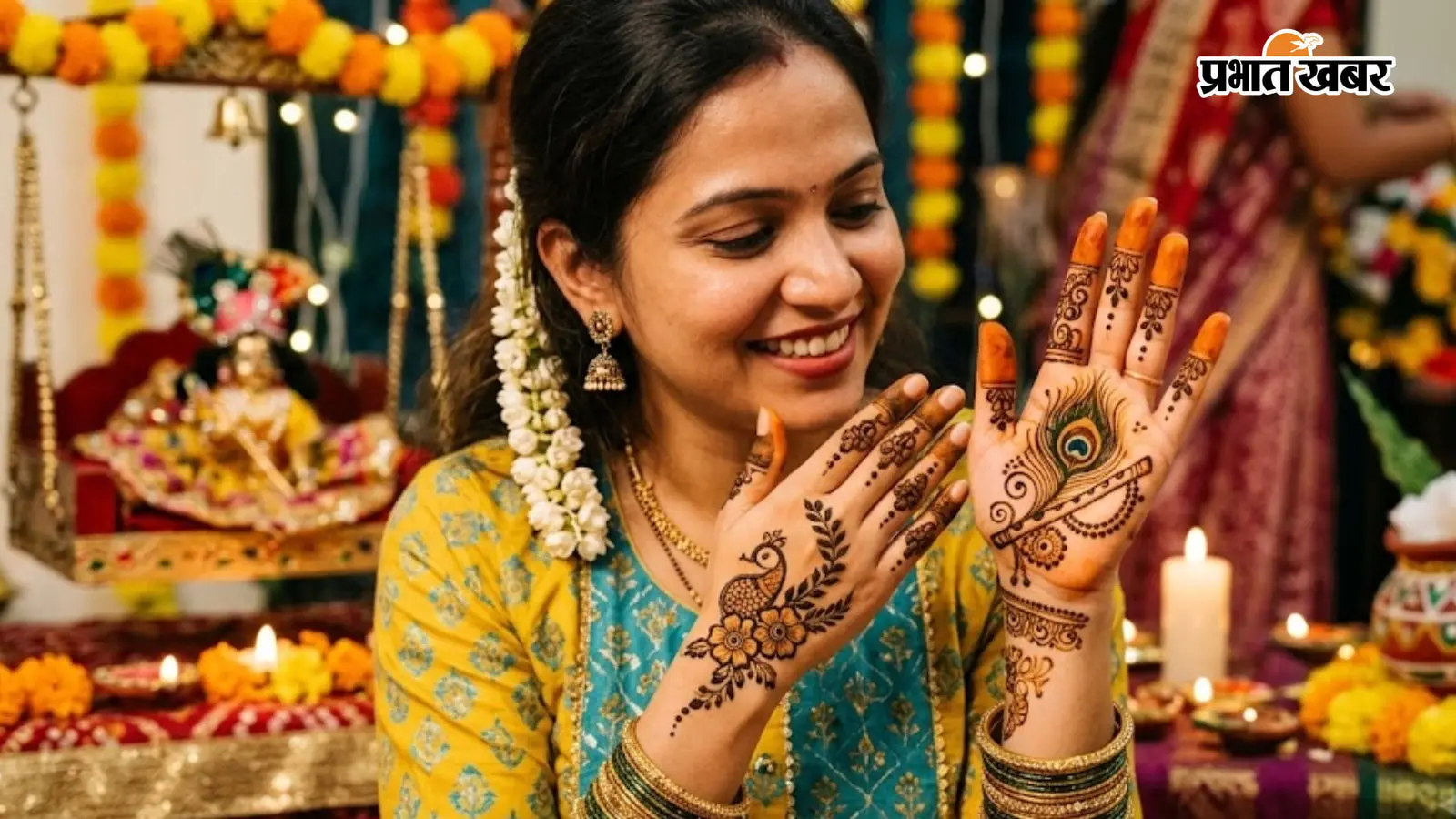 जन्माष्टमी पर लगानी है मेहंदी? मोरपंख से बांसुरी तक ट्राई करें ये 5 खूबसूरत डिजाइन