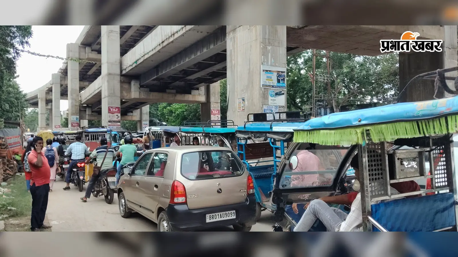छपरा में फिर महाजाम, 5 मिनट की दूरी तय करने में लगे 55 मिनट, डबल डेकर के वाहनों ने बढ़ाई परेशानी