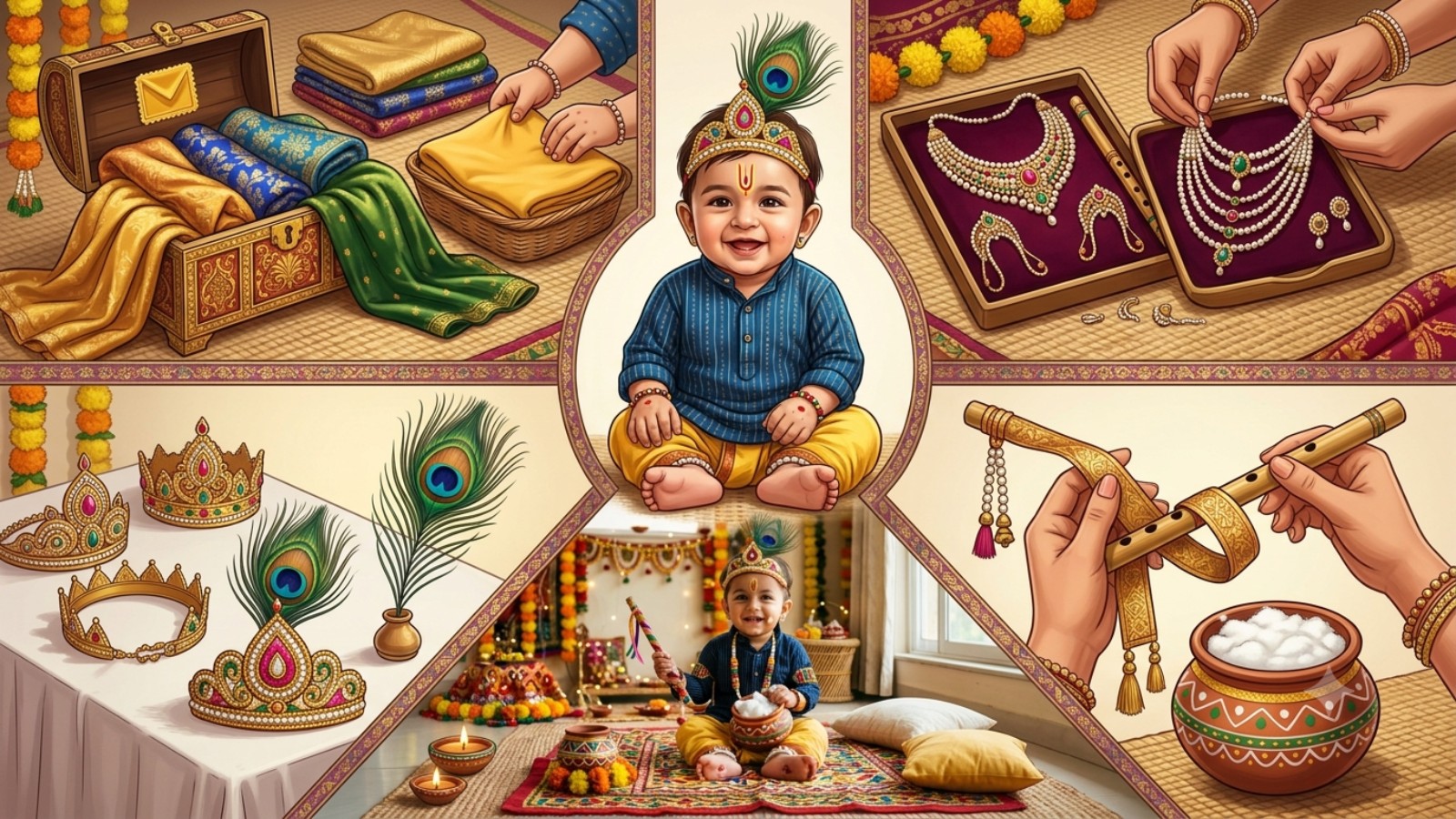 baby krishna dressup