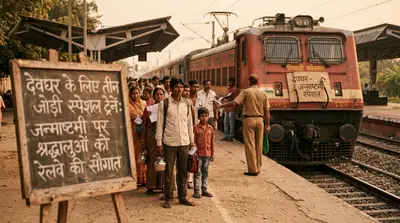 देवघर के लिए तीन जोड़ी स्पेशल ट्रेनें : जन्माष्टमी पर श्रद्धालुओं को रेलवे की सौगात