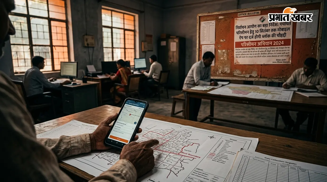 पंचायत परिसीमन को लेकर निर्वाचन आयोग का बड़ा निर्देश: 10 सितंबर तक मोबाइल ऐप पर दर्ज होगी ब्लॉक की चौहद्दी