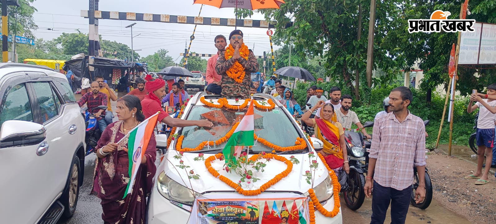 सेना से सेवानिवृत्त के बाद स्वागत | Prabhat Khabar Network